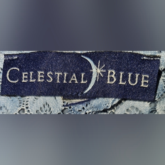 70s style Beaded Celestial Blue Crotchet Top Boho Bohemian - Picture 11 of 11